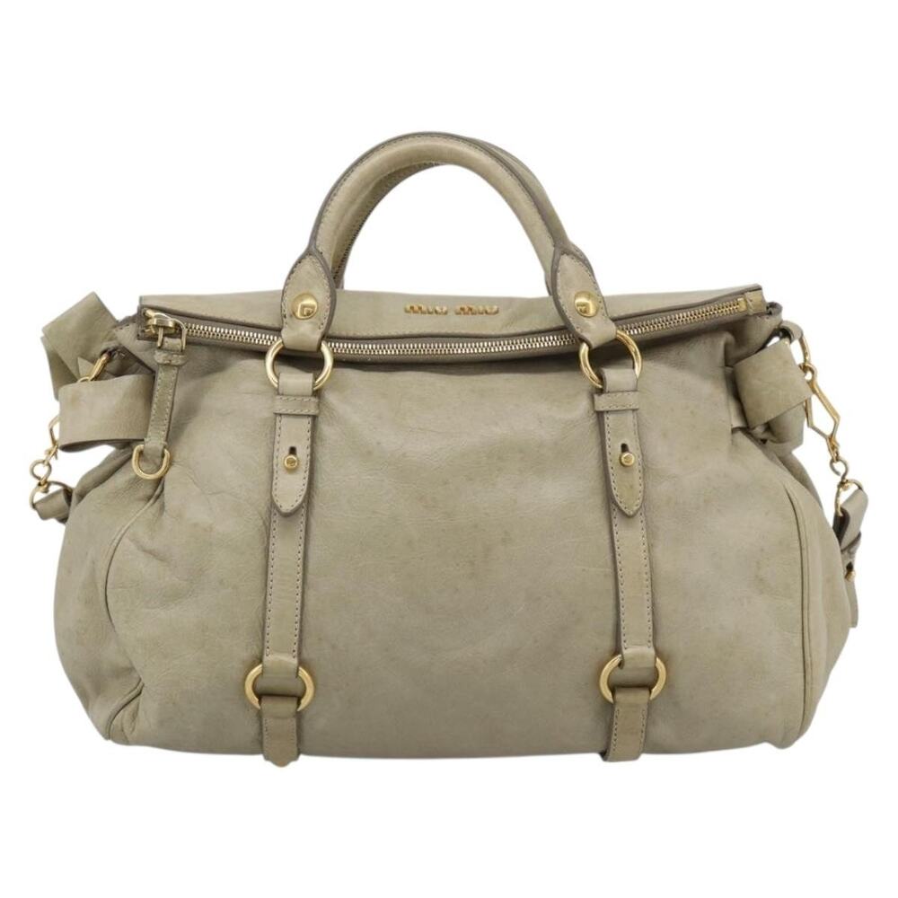 Miu Miu Matelasse Handbag Beige